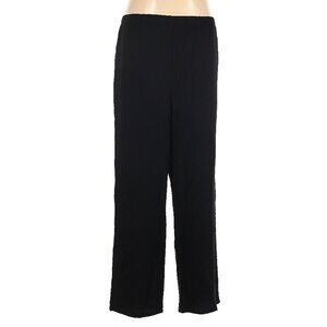 Orvis Passport Elastic Waist Pull On Wide Leg Relaxed Fit Crepe Solid Dark Pant